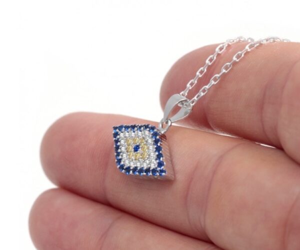 Sterling silver 925 Turkish evileye necklace - Image 4