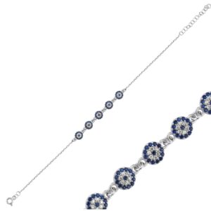 Sterling silver 925 evil eye multi eyes bracelet